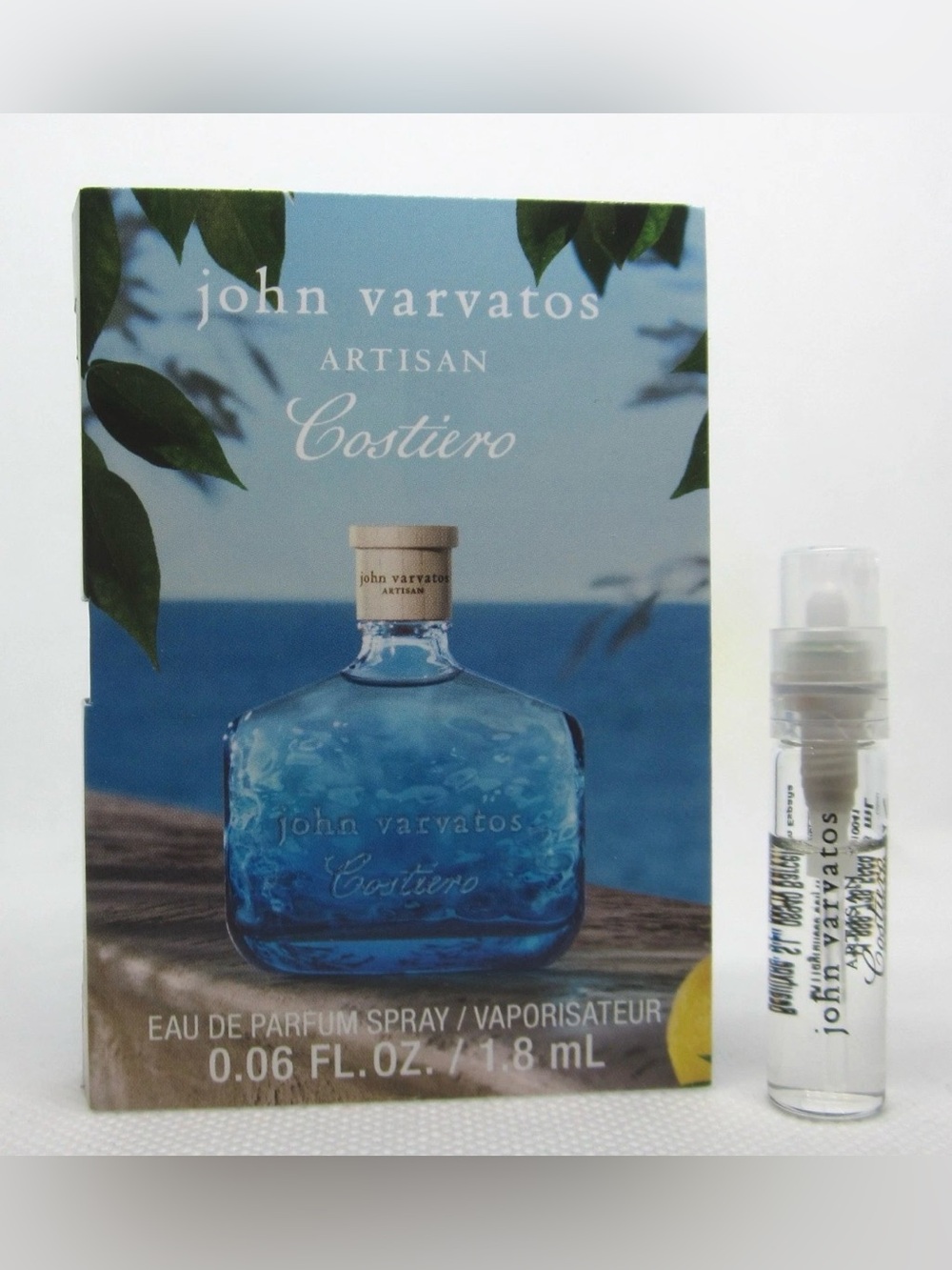 John Varvatos Artisan Costiero EDP Sample Spray 1.8ml 0.06oz New